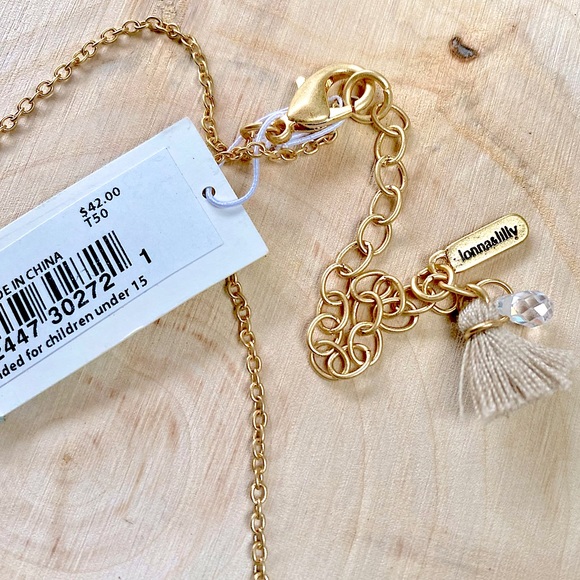 Lonna and Lilly Gold-Tone Crystal and Mother-of-Pearl Flower Necklace - Picture 6 of 7